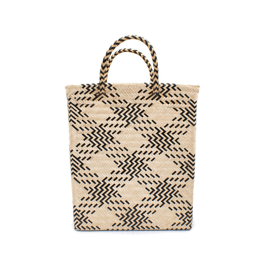 Amalfi Medium Black Straw Basket Bag BAG WASHEIN 