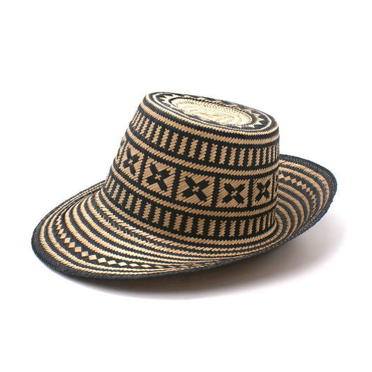 Arawak Black Short Brim Straw Hat Hat WASHEIN 