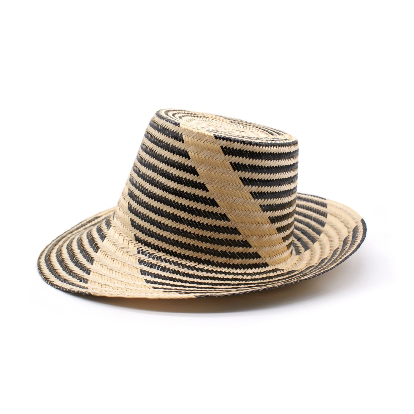 Breeze Black Short Brim Straw Hat Hat WASHEIN 
