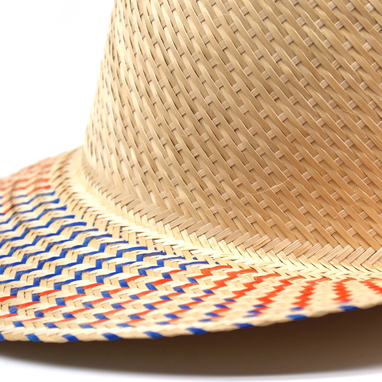 Luz Red & Blue Short Brim straw Hat Hat WASHEIN 